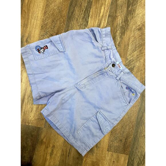 RARE Vintave Dr. Suess Brand Womens Blue Cargo Khaki Short xs/s - Picture 1 of 11